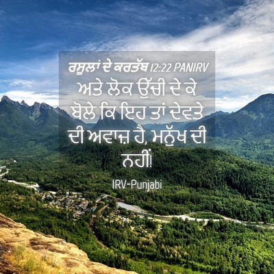 Picture 04 - ਰਸੂਲਾਂ ਦੇ ਕਰਤੱਬ 12:22 PANIRV - ਅਤੇ ਲੋਕ ਉੱਚੀ ਦੇ ਕੇ - Bible Verse Picture