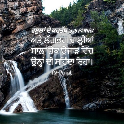 Picture 04 - ਰਸੂਲਾਂ ਦੇ ਕਰਤੱਬ 13:18 PANIRV - ਅਤੇ ਲੱਗਭਗ - Bible Verse Picture