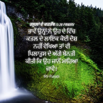 Picture 04 - ਰਸੂਲਾਂ ਦੇ ਕਰਤੱਬ 13:28 PANIRV - ਭਾਵੇਂ ਉਨ੍ਹਾਂ ਨੇ ਉਹ - Bible Verse Picture