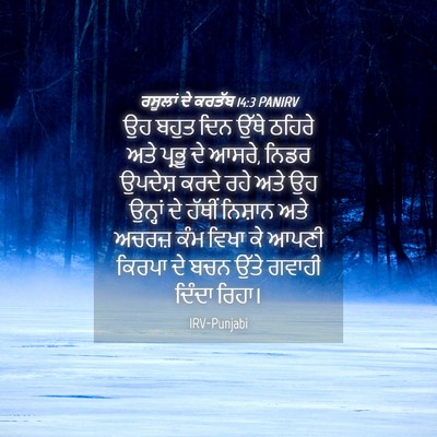 Picture 04 - ਰਸੂਲਾਂ ਦੇ ਕਰਤੱਬ 14:3 PANIRV - ਉਹ ਬਹੁਤ ਦਿਨ ਉੱਥੇ - Bible Verse Picture