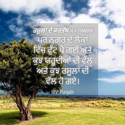 Picture 04 - ਰਸੂਲਾਂ ਦੇ ਕਰਤੱਬ 14:4 PANIRV - ਪਰ ਨਗਰ ਦੇ ਲੋਕਾਂ - Bible Verse Picture
