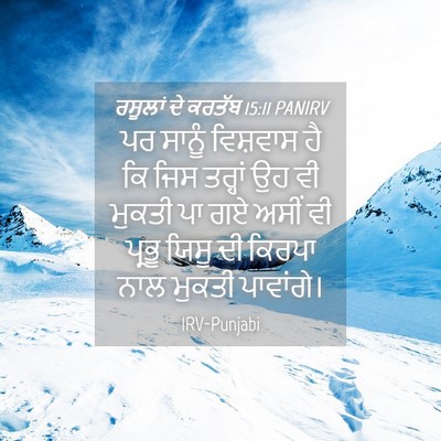 Picture 04 - ਰਸੂਲਾਂ ਦੇ ਕਰਤੱਬ 15:11 PANIRV - ਪਰ ਸਾਨੂੰ ਵਿਸ਼ਵਾਸ - Bible Verse Picture