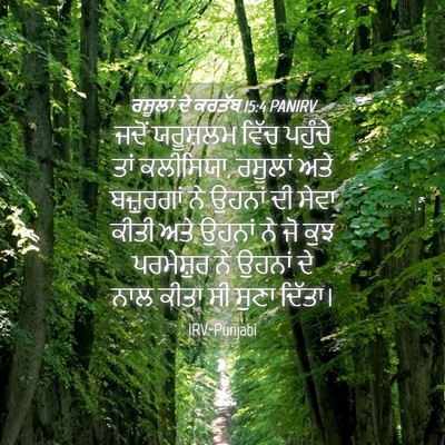 Picture 04 - ਰਸੂਲਾਂ ਦੇ ਕਰਤੱਬ 15:4 PANIRV - ਜਦੋਂ ਯਰੂਸ਼ਲਮ ਵਿੱਚ - Bible Verse Picture