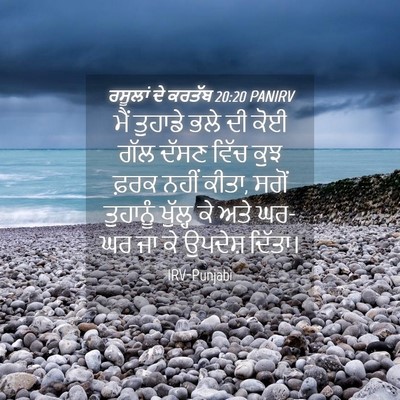 Picture 04 - ਰਸੂਲਾਂ ਦੇ ਕਰਤੱਬ 20:20 PANIRV - ਮੈਂ ਤੁਹਾਡੇ ਭਲੇ ਦੀ - Bible Verse Picture