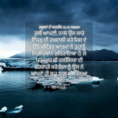 Picture 04 - ਰਸੂਲਾਂ ਦੇ ਕਰਤੱਬ 20:28 PANIRV - ਤੁਸੀਂ ਆਪਣੀ, ਨਾਲੇ ਉਸ - Bible Verse Picture