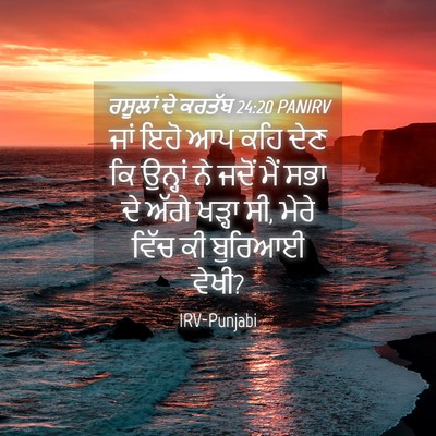 Picture 04 - ਰਸੂਲਾਂ ਦੇ ਕਰਤੱਬ 24:20 PANIRV - ਜਾਂ ਇਹੋ ਆਪ ਕਹਿ ਦੇਣ - Bible Verse Picture