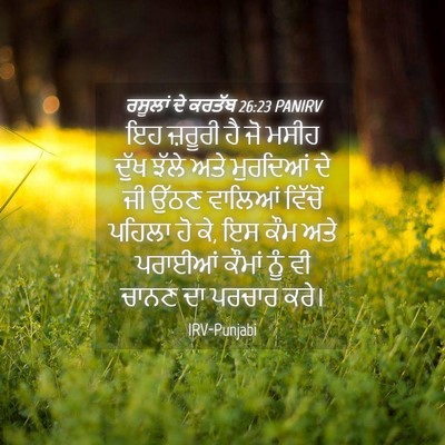 Picture 04 - ਰਸੂਲਾਂ ਦੇ ਕਰਤੱਬ 26:23 PANIRV - ਇਹ ਜ਼ਰੂਰੀ ਹੈ ਜੋ - Bible Verse Picture