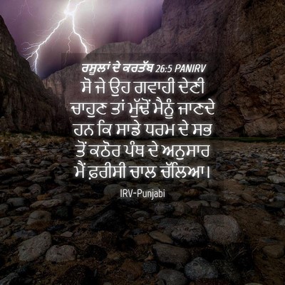 Picture 04 - ਰਸੂਲਾਂ ਦੇ ਕਰਤੱਬ 26:5 PANIRV - ਸੋ ਜੇ ਉਹ ਗਵਾਹੀ ਦੇਣੀ - Bible Verse Picture