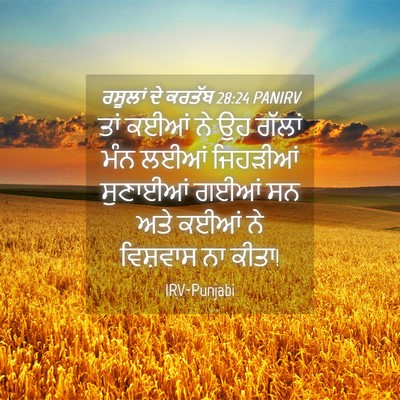 Picture 04 - ਰਸੂਲਾਂ ਦੇ ਕਰਤੱਬ 28:24 PANIRV - ਤਾਂ ਕਈਆਂ ਨੇ ਉਹ - Bible Verse Picture
