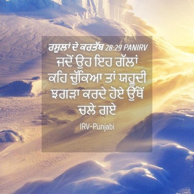 Picture 04 - ਰਸੂਲਾਂ ਦੇ ਕਰਤੱਬ 28:29 PANIRV - ਜਦੋਂ ਉਹ ਇਹ ਗੱਲਾਂ - Bible Verse Picture
