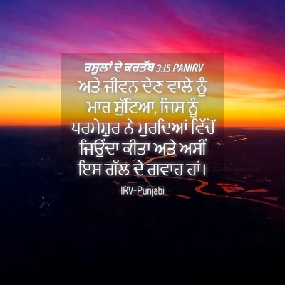 Picture 04 - ਰਸੂਲਾਂ ਦੇ ਕਰਤੱਬ 3:15 PANIRV - ਅਤੇ ਜੀਵਨ ਦੇਣ ਵਾਲੇ - Bible Verse Picture