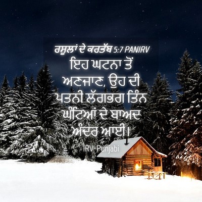 Picture 04 - ਰਸੂਲਾਂ ਦੇ ਕਰਤੱਬ 5:7 PANIRV - ਇਹ ਘਟਨਾ ਤੋਂ ਅਣਜਾਣ, - Bible Verse Picture