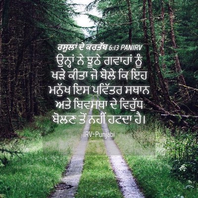 Picture 04 - ਰਸੂਲਾਂ ਦੇ ਕਰਤੱਬ 6:13 PANIRV - ਉਨ੍ਹਾਂ ਨੇ ਝੂਠੇ - Bible Verse Picture