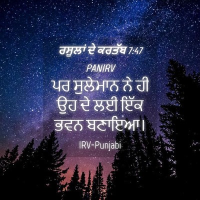 Picture 04 - ਰਸੂਲਾਂ ਦੇ ਕਰਤੱਬ 7:47 PANIRV - ਪਰ ਸੁਲੇਮਾਨ ਨੇ ਹੀ ਉਹ - Bible Verse Picture