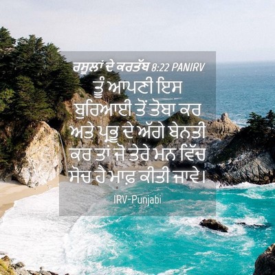 Picture 04 - ਰਸੂਲਾਂ ਦੇ ਕਰਤੱਬ 8:22 PANIRV - ਤੂੰ ਆਪਣੀ ਇਸ ਬੁਰਿਆਈ - Bible Verse Picture