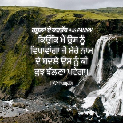 Picture 04 - ਰਸੂਲਾਂ ਦੇ ਕਰਤੱਬ 9:16 PANIRV - ਕਿਉਂਕਿ ਮੈਂ ਉਸ ਨੂੰ - Bible Verse Picture