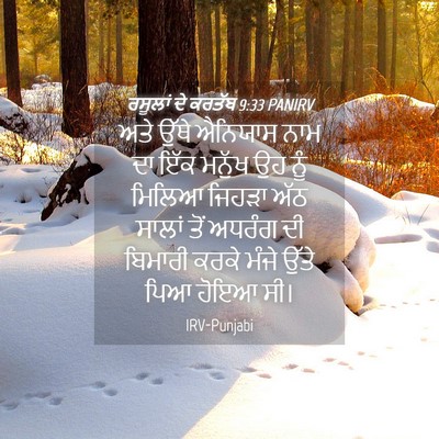 Picture 04 - ਰਸੂਲਾਂ ਦੇ ਕਰਤੱਬ 9:33 PANIRV - ਅਤੇ ਉੱਥੇ ਐਨਿਯਾਸ - Bible Verse Picture