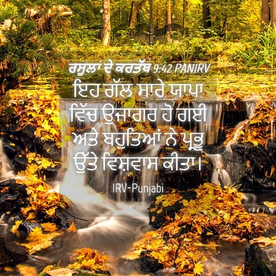 Picture 04 - ਰਸੂਲਾਂ ਦੇ ਕਰਤੱਬ 9:42 PANIRV - ਇਹ ਗੱਲ ਸਾਰੇ ਯਾਪਾ - Bible Verse Picture
