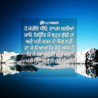 Picture 04 - ਰੁੱਤ 1:12 PANIRV - ਹੇ ਮੇਰੀਓ ਧੀਓ, ਵਾਪਸ - Bible Verse Picture