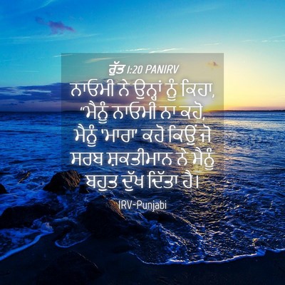 Picture 04 - ਰੁੱਤ 1:20 PANIRV - ਨਾਓਮੀ ਨੇ ਉਨ੍ਹਾਂ - Bible Verse Picture