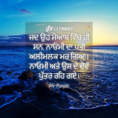 Picture 04 - ਰੁੱਤ 1:3 PANIRV - ਜਦ ਉਹ ਮੋਆਬ ਵਿੱਚ ਹੀ - Bible Verse Picture