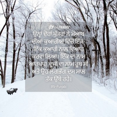Picture 04 - ਰੁੱਤ 1:4 PANIRV - ਉਨ੍ਹਾਂ ਦੋਹਾਂ - Bible Verse Picture