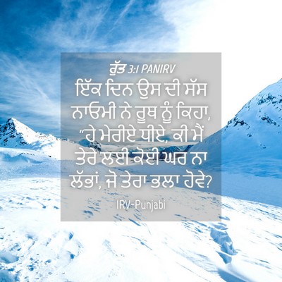 Picture 04 - ਰੁੱਤ 3:1 PANIRV - ਇੱਕ ਦਿਨ ਉਸ ਦੀ ਸੱਸ - Bible Verse Picture