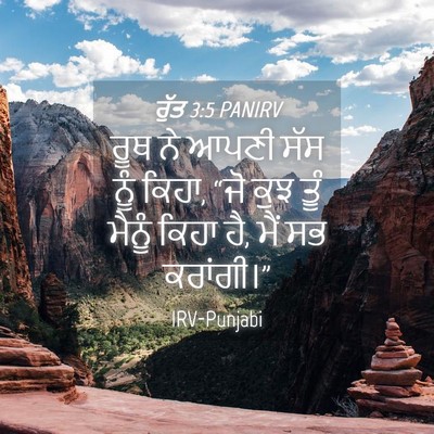 Picture 04 - ਰੁੱਤ 3:5 PANIRV - ਰੂਥ ਨੇ ਆਪਣੀ ਸੱਸ ਨੂੰ - Bible Verse Picture