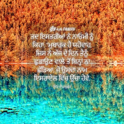Picture 04 - ਰੁੱਤ 4:14 PANIRV - ਤਦ ਇਸਤਰੀਆਂ ਨੇ - Bible Verse Picture