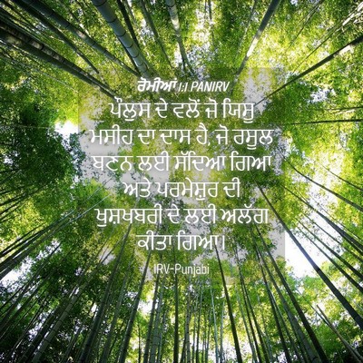 Picture 04 - ਰੋਮੀਆਂ 1:1 PANIRV - ਪੌਲੁਸ ਦੇ ਵਲੋਂ ਜੋ - Bible Verse Picture