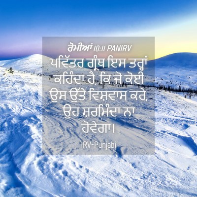 Picture 04 - ਰੋਮੀਆਂ 10:11 PANIRV - ਪਵਿੱਤਰ ਗ੍ਰੰਥ ਇਸ - Bible Verse Picture