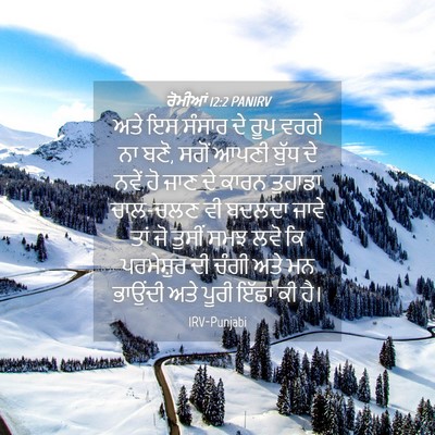 Picture 04 - ਰੋਮੀਆਂ 12:2 PANIRV - ਅਤੇ ਇਸ ਸੰਸਾਰ ਦੇ ਰੂਪ - Bible Verse Picture