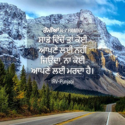 Picture 04 - ਰੋਮੀਆਂ 14:7 PANIRV - ਸਾਡੇ ਵਿੱਚੋਂ ਤਾਂ - Bible Verse Picture