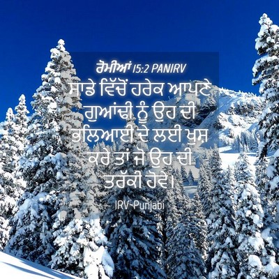 Picture 04 - ਰੋਮੀਆਂ 15:2 PANIRV - ਸਾਡੇ ਵਿੱਚੋਂ ਹਰੇਕ - Bible Verse Picture