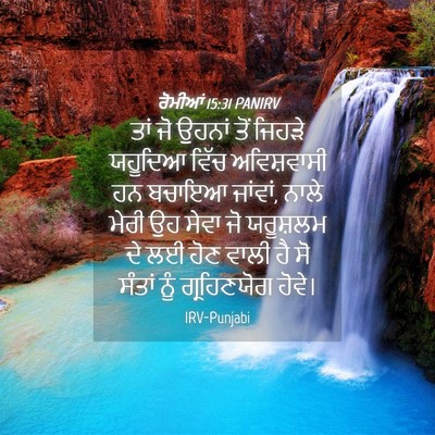 Picture 04 - ਰੋਮੀਆਂ 15:31 PANIRV - ਤਾਂ ਜੋ ਉਹਨਾਂ ਤੋਂ - Bible Verse Picture