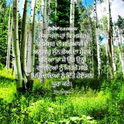 Picture 04 - ਰੋਮੀਆਂ 15:8 PANIRV - ਮੈਂ ਆਖਦਾ ਹਾਂ ਕਿ - Bible Verse Picture