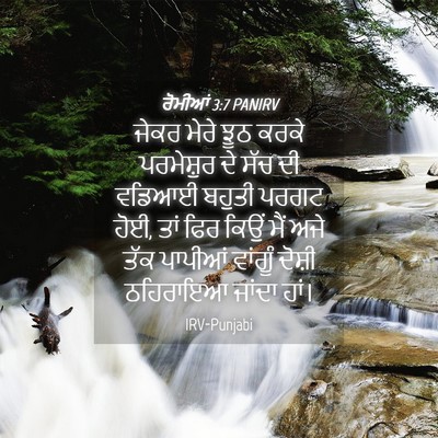 Picture 04 - ਰੋਮੀਆਂ 3:7 PANIRV - ਜੇਕਰ ਮੇਰੇ ਝੂਠ ਕਰਕੇ - Bible Verse Picture