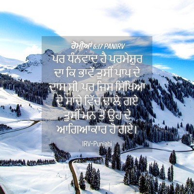 Picture 04 - ਰੋਮੀਆਂ 6:17 PANIRV - ਪਰ ਧੰਨਵਾਦ ਹੈ - Bible Verse Picture
