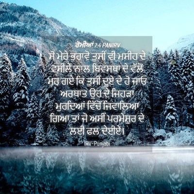 Picture 04 - ਰੋਮੀਆਂ 7:4 PANIRV - ਸੋ ਮੇਰੇ ਭਰਾਵੋ - Bible Verse Picture