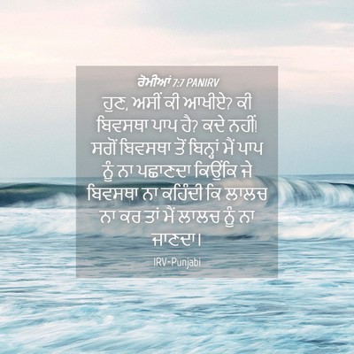 Picture 04 - ਰੋਮੀਆਂ 7:7 PANIRV - ਹੁਣ, ਅਸੀਂ ਕੀ ਆਖੀਏ? - Bible Verse Picture