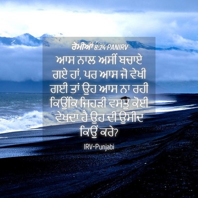 Picture 04 - ਰੋਮੀਆਂ 8:24 PANIRV - ਆਸ ਨਾਲ ਅਸੀਂ ਬਚਾਏ ਗਏ - Bible Verse Picture