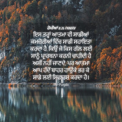 Picture 04 - ਰੋਮੀਆਂ 8:26 PANIRV - ਇਸ ਤਰ੍ਹਾਂ ਆਤਮਾ ਵੀ - Bible Verse Picture