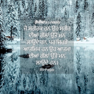 Picture 04 - ਰੋਮੀਆਂ 8:5 PANIRV - ਜੋ ਸਰੀਰਕ ਹਨ ਉਹ ਸਰੀਰ - Bible Verse Picture