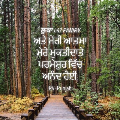Picture 04 - ਲੂਕਾ 1:47 PANIRV - ਅਤੇ ਮੇਰੀ ਆਤਮਾ ਮੇਰੇ - Bible Verse Picture