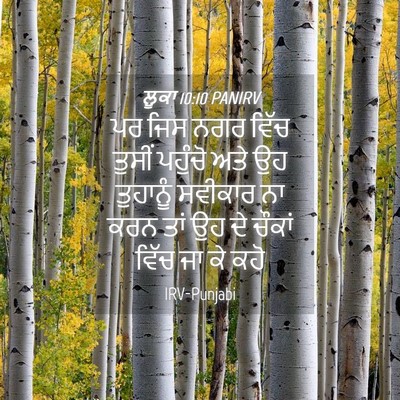 Picture 04 - ਲੂਕਾ 10:10 PANIRV - ਪਰ ਜਿਸ ਨਗਰ ਵਿੱਚ - Bible Verse Picture