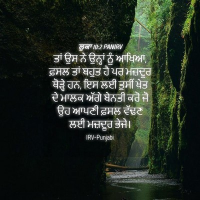 Picture 04 - ਲੂਕਾ 10:2 PANIRV - ਤਾਂ ਉਸ ਨੇ ਉਨ੍ਹਾਂ - Bible Verse Picture