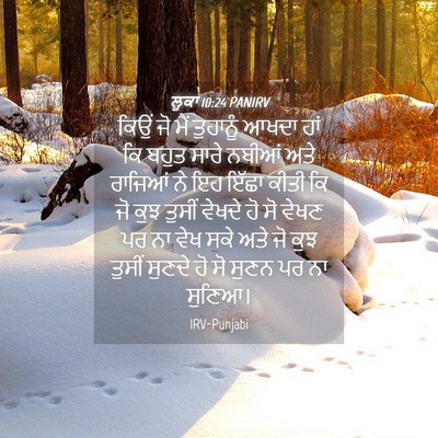 Picture 04 - ਲੂਕਾ 10:24 PANIRV - ਕਿਉਂ ਜੋ ਮੈਂ - Bible Verse Picture