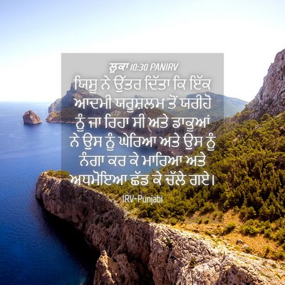 Picture 04 - ਲੂਕਾ 10:30 PANIRV - ਯਿਸੂ ਨੇ ਉੱਤਰ ਦਿੱਤਾ - Bible Verse Picture