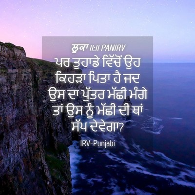 Picture 04 - ਲੂਕਾ 11:11 PANIRV - ਪਰ ਤੁਹਾਡੇ ਵਿੱਚੋਂ - Bible Verse Picture