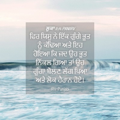 Picture 04 - ਲੂਕਾ 11:14 PANIRV - ਫਿਰ ਯਿਸੂ ਨੇ ਇੱਕ - Bible Verse Picture